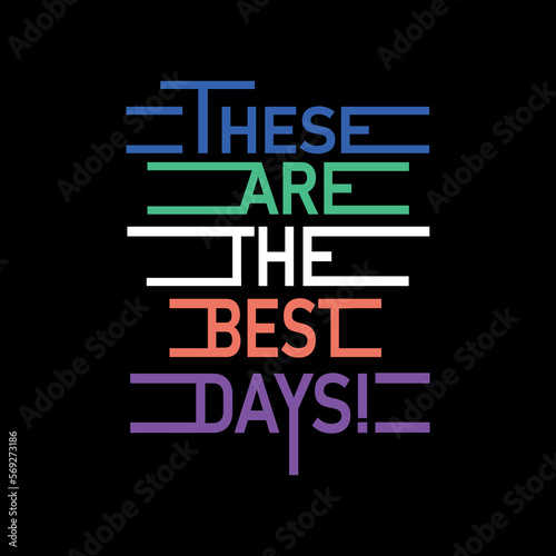 These are the bast days typographic slogan illustration print for graphic tee t shirt or poster - Vector
