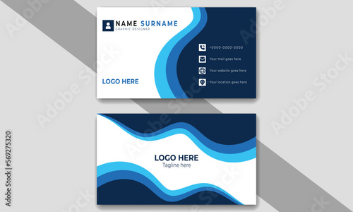 Vector modern futuristic creative business card template for business, technology.Simple and clean design.Creative layout corporate identity. photo