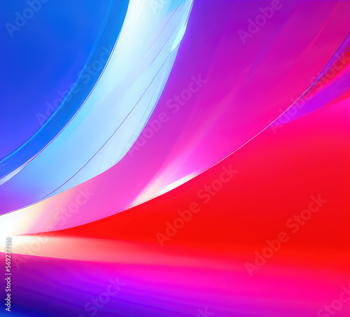 Abstract vibrant colorful wavy lines background. Ai generated art.