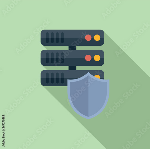 Server password protection icon flat vector. Screen change. Mobile account