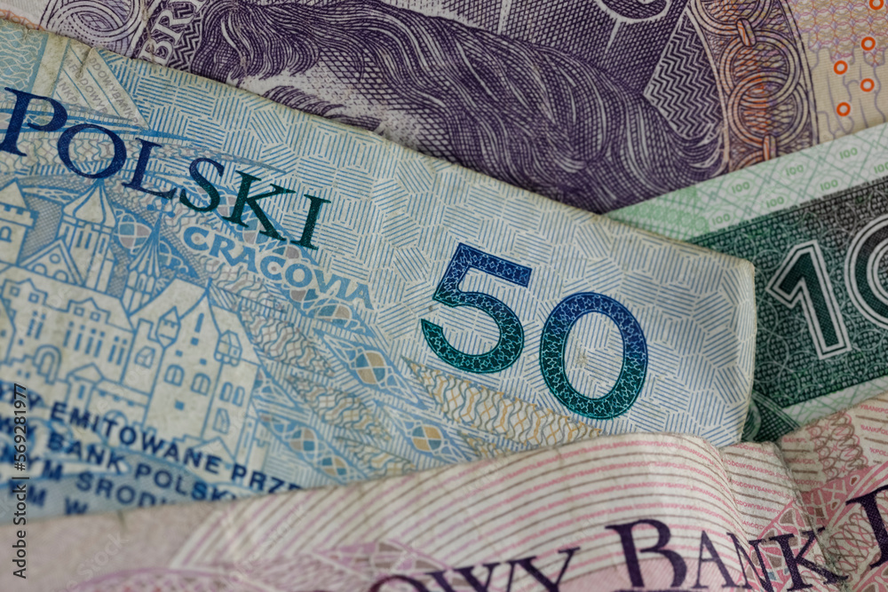 Obraz premium Banknotes, Polish Zloty, PLN