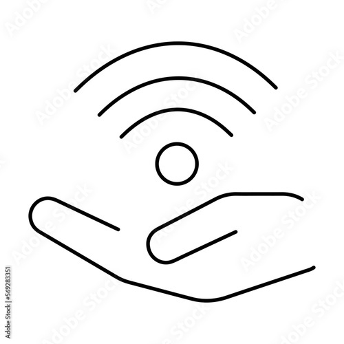 free wi fi icon isolated on white background, vector illustration.