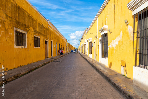 street in the old town of Izamal
