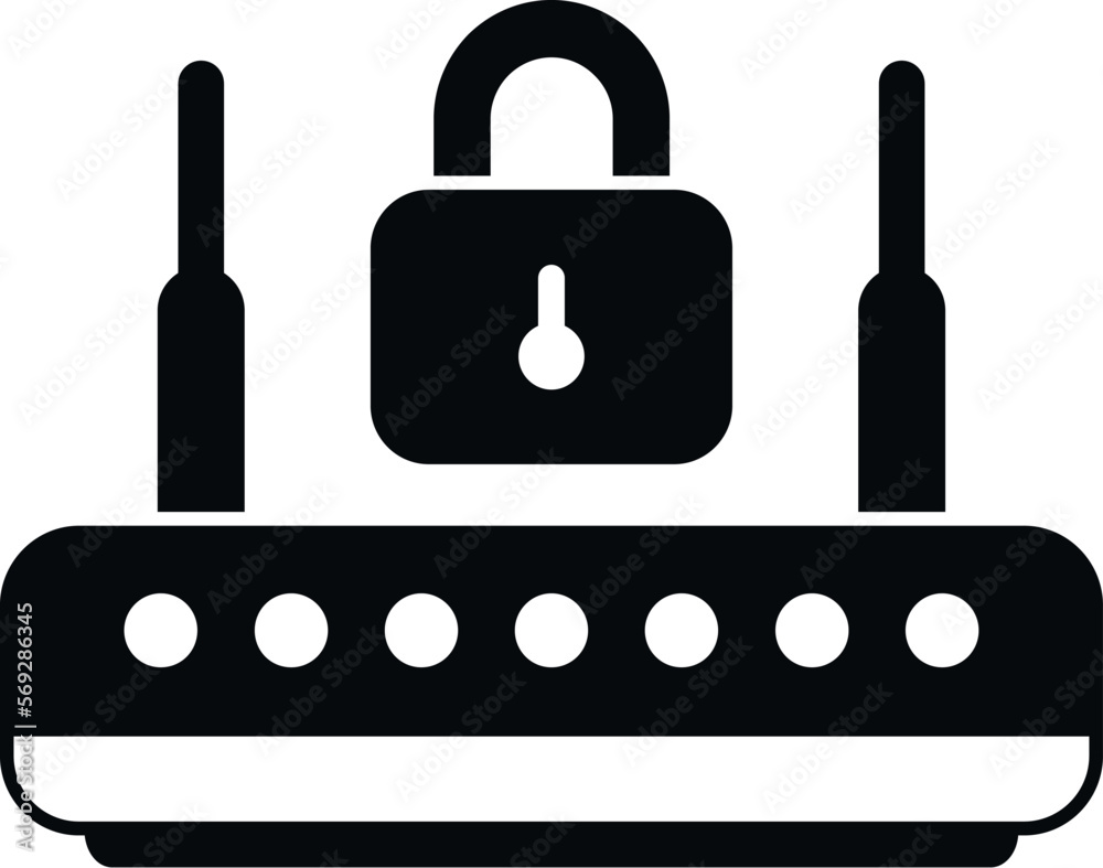 Wifi router password protection icon simple vector. Login mobile. Cyber screen Wifi router password protection icon simple vector. Login mobile. Cyber screen