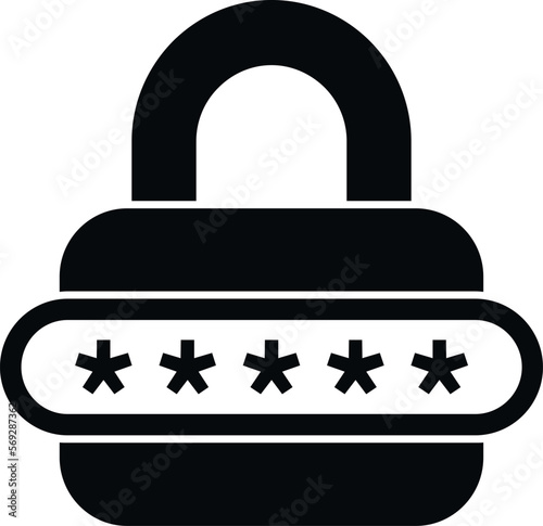 Padlock login icon simple vector. Personal account. Screen app