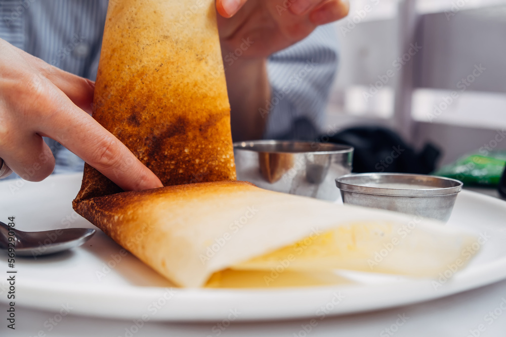 Crispy crepes made of little millets and lentils. Commonly known as