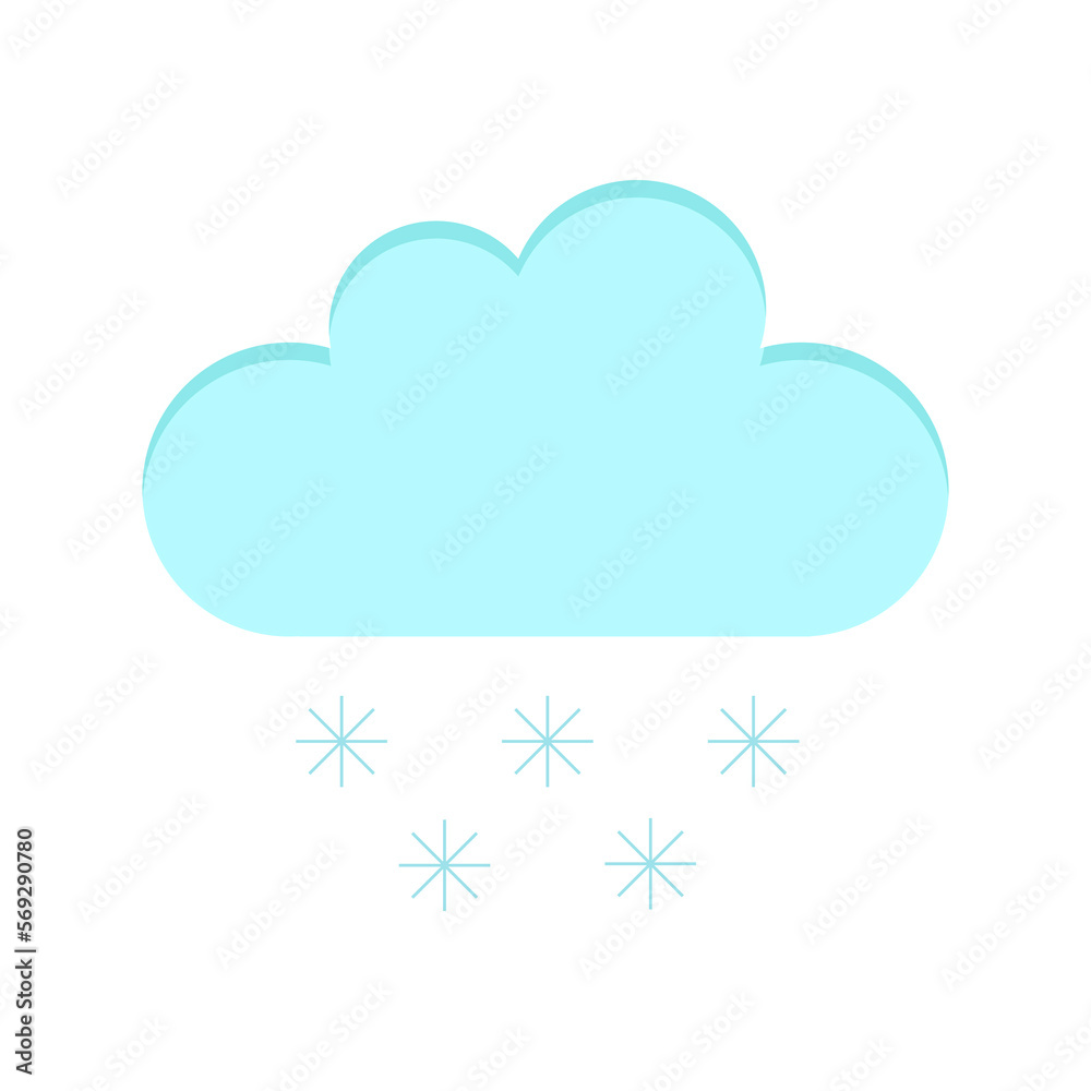 Cloud icon with snow. Vector illustration Cloud icon with snow. Vector illustration