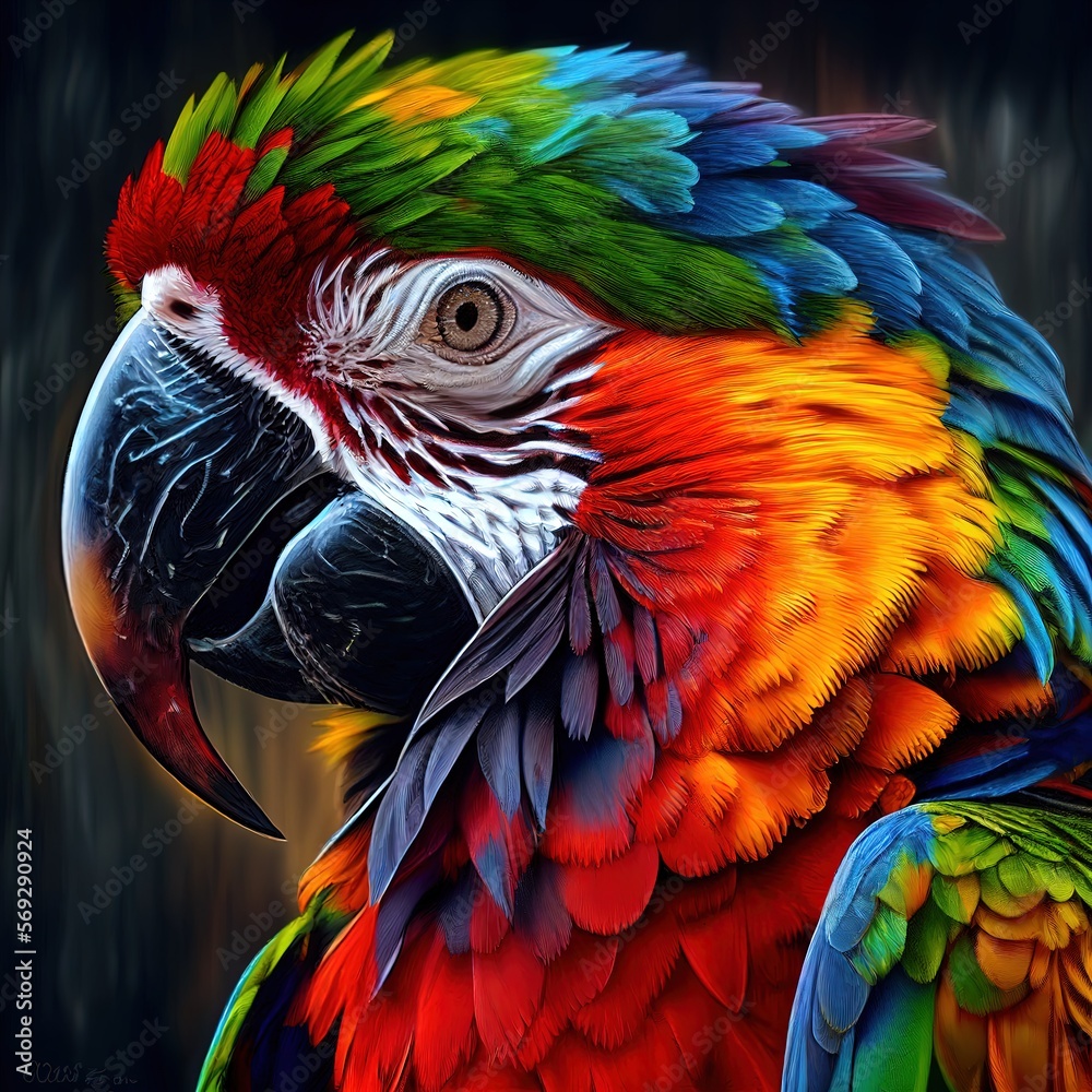 Obraz premium Rainbow Macaw