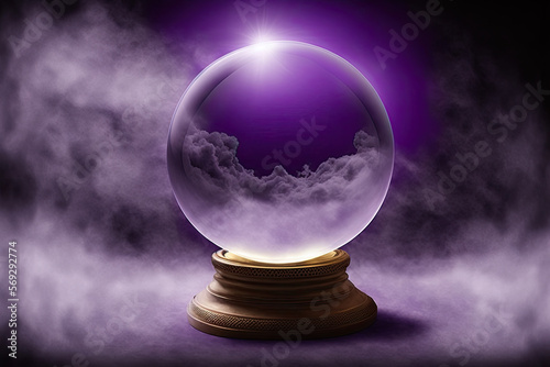 Magic crystal ball for future prediction. Generative AI