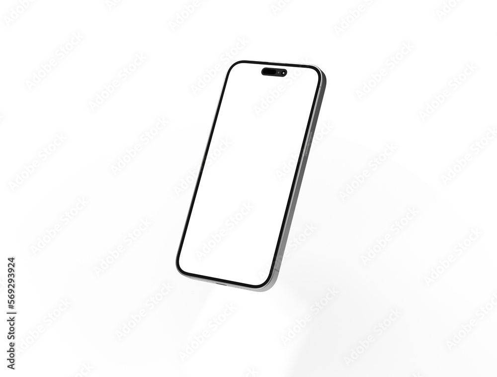 3d smartphone with blank screen isolated 3d smartphone with blank screen isolated