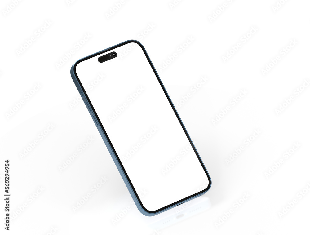 3d smartphone with blank screen isolated 3d smartphone with blank screen isolated