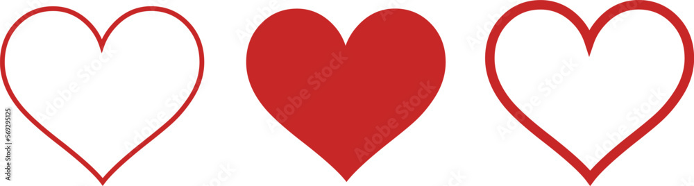 Heart vector collection. Love symbol icon set. Heart vector collection. Love symbol icon set.