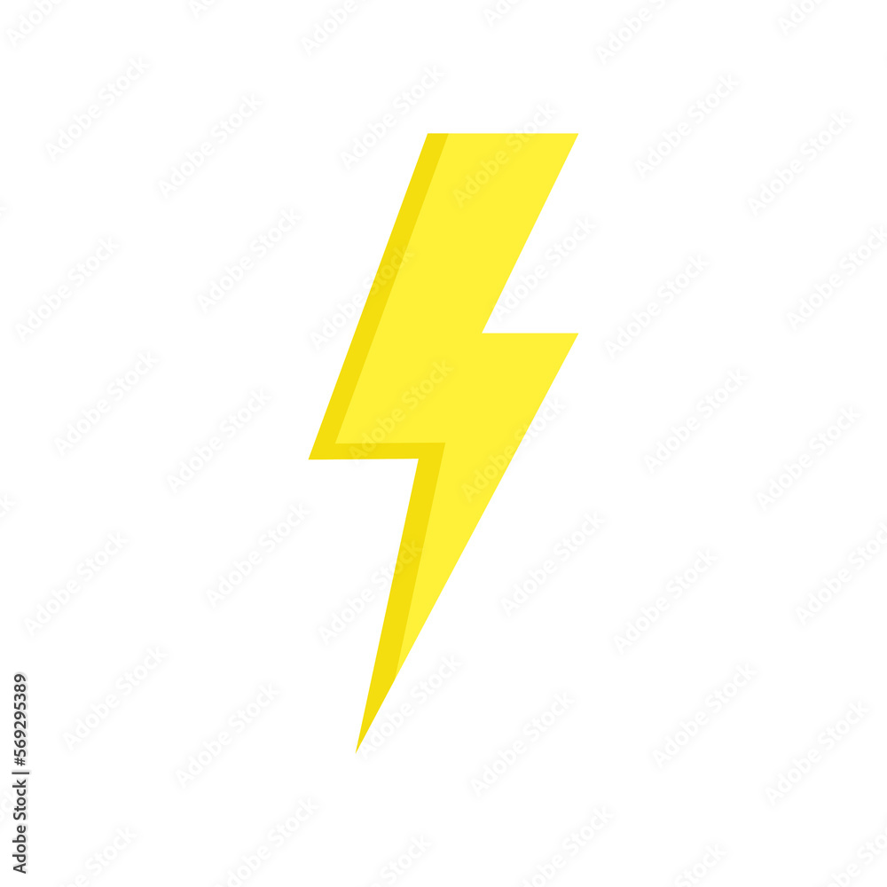 Lightning icon. Vector illustration Lightning icon. Vector illustration