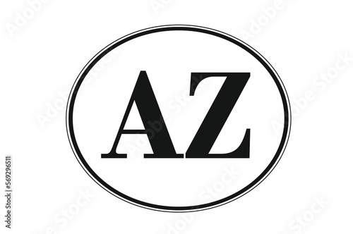 Free Download Sign of state of Arizona for sticking on glass of car. Abbreviation AZ - GFXLoad