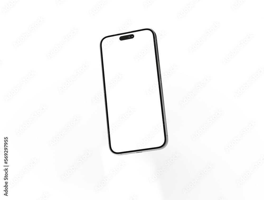 smartphone With Blank Screen in 3d smartphone With Blank Screen in 3d