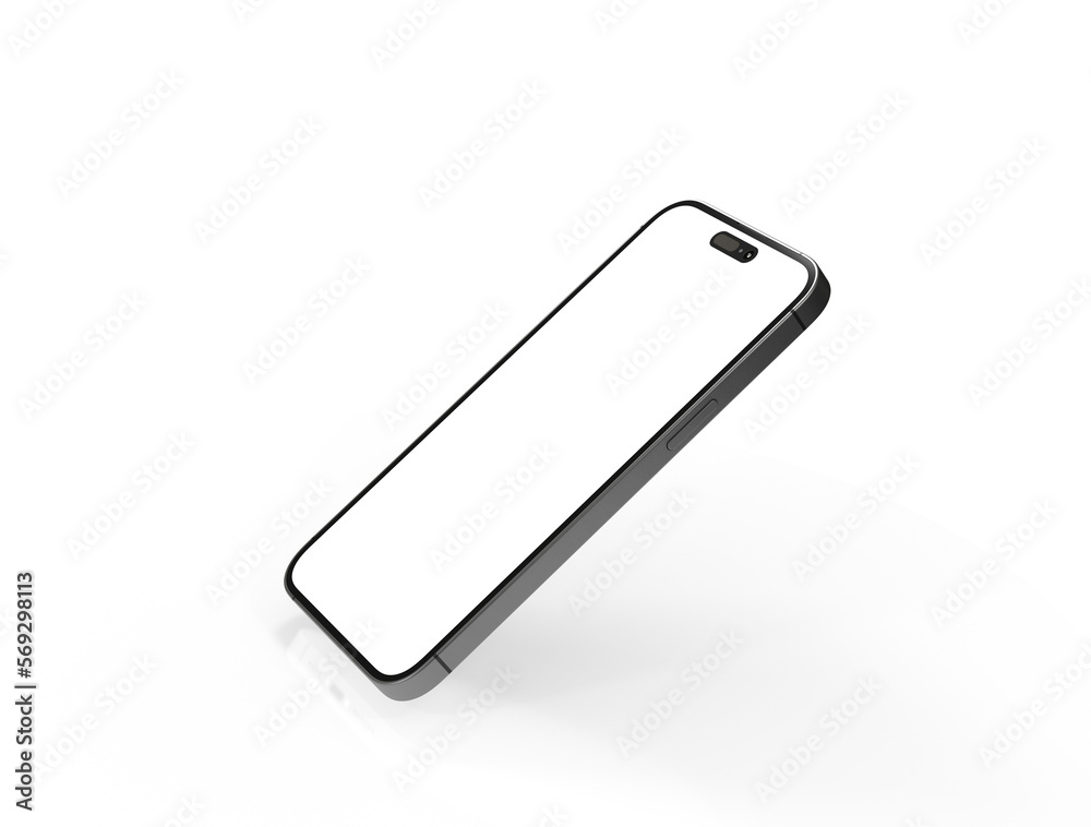 smartphone With Blank Screen in 3d smartphone With Blank Screen in 3d