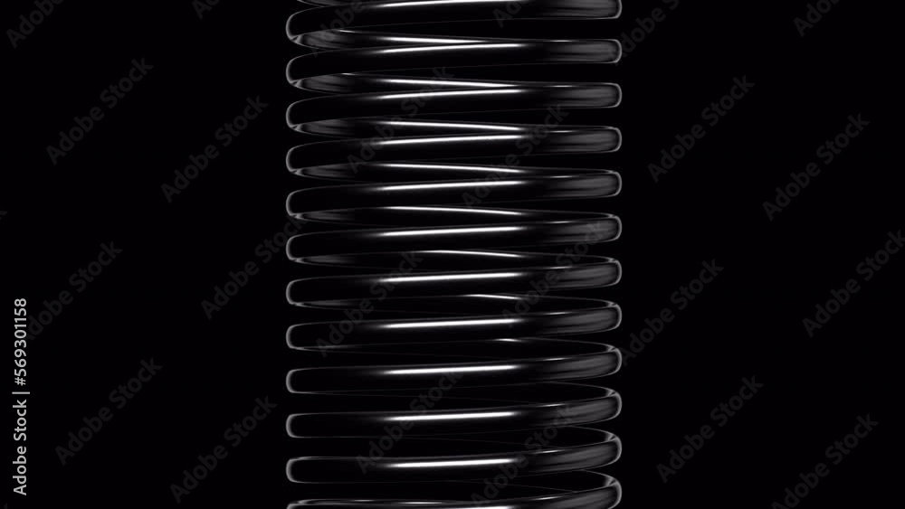 Tension of Bouncing Black Metal Spring