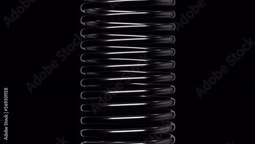 Tension of Bouncing Black Metal Spring