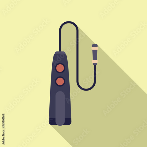 Endoscope inspection icon flat vector. Medical examination. Illness organ