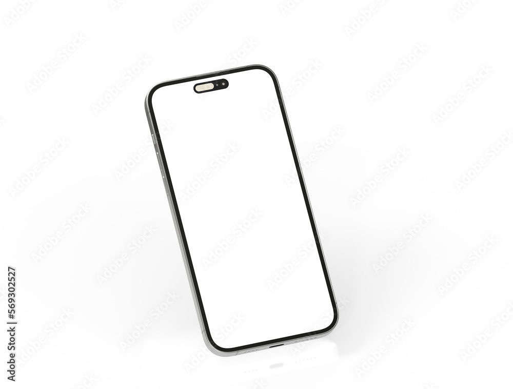 smartphone With Blank Screen in 3d smartphone With Blank Screen in 3d