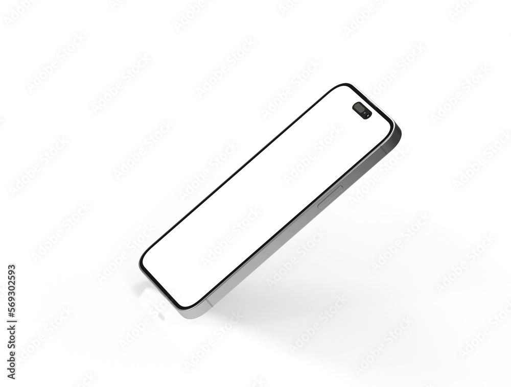 smartphone With Blank Screen in 3d smartphone With Blank Screen in 3d
