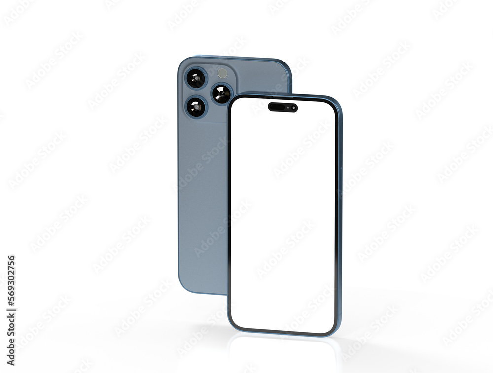 smartphone With Blank Screen in 3d smartphone With Blank Screen in 3d