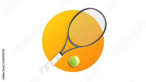 tennis racket and tennis ball logo, Illustrations for use in online sporting events , Illustration Vector  EPS 10