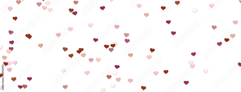 Red heart love confettis. Valentine's day falling Red heart love confettis. Valentine's day falling