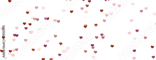 Wallpaper Mural  Red heart love confettis. Valentine's day falling Torontodigital.ca