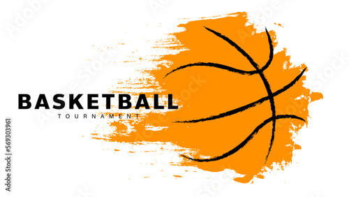 Basketball icon isolated on white background ,illustrations for use in online sporting events , Illustration Vector  EPS 10