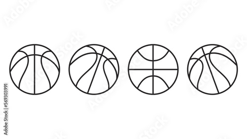 Basketball line hand drawing ,illustrations for use in online sporting events , Illustration Vector  EPS 10