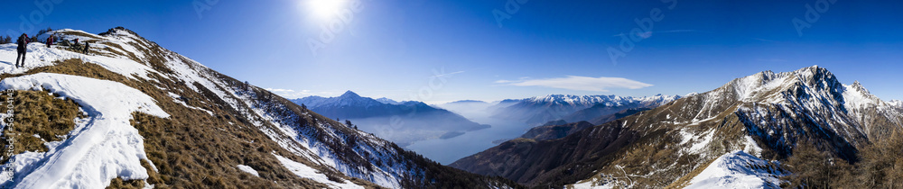 Landscape of Lake Como from mount Berlinghera