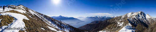 Landscape of Lake Como from mount Berlinghera