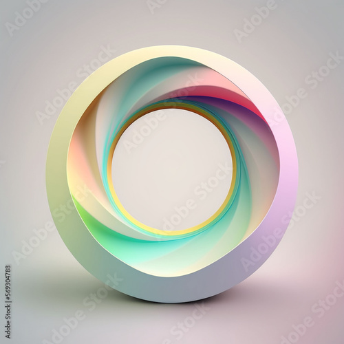 Circle Logo Elements, Round Logo Elements, Ring Logo Elements, Background, Pastel Colors