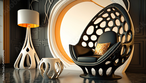 Contemporary interior design with a Stylish Armchair