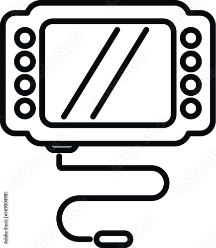 Medical endoscope icon outline vector. Camera inspection. Health hospital