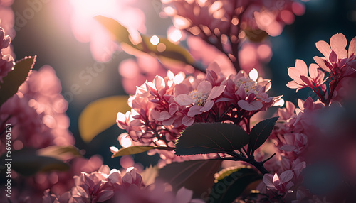 Enjoy The Majestic Spring Season, one of the four temperate seasons which brings a feeling of hope. Springtime brings ideas of rebirth, rejuvenation, renewal, resurrection and regrowth AI Generative photo