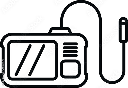 Endoscope cable icon outline vector. Medical organ. Surgery medicine