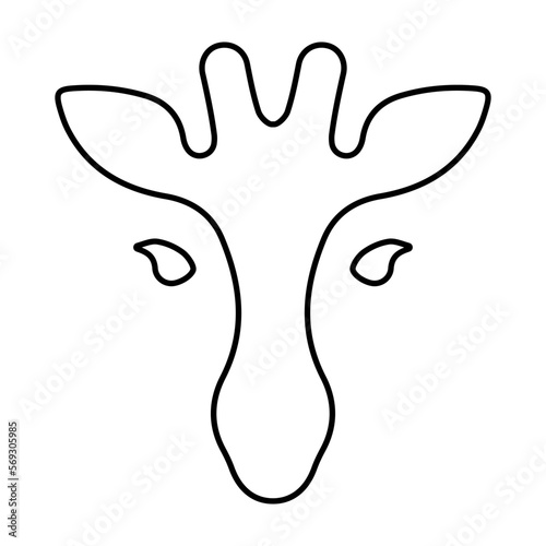 giraffe icon isolated on white background, vector illustration.