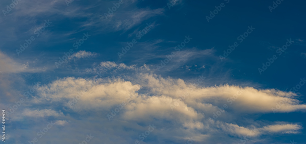 Clouds in the evening sky.