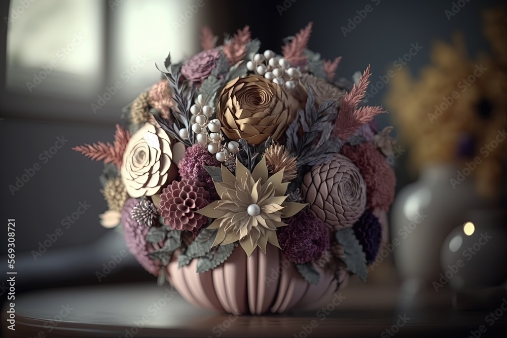bouquet of flowers background , ai generated