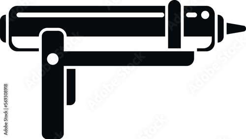 Sealant silicone caulk gun icon simple vector. Glue tube. Construction building