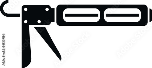 Glue gun icon simple vector. Silicone tube. Home building