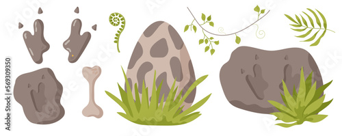 Dinosaur footprint tracks. Illustrations paw, claw predator. Dinosaur footprint perfect for textile, wrap and wallpaper and design.