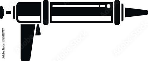 Applicator silicone caulk gun icon simple vector. Adhesive sealant. Silicon acrylic photo