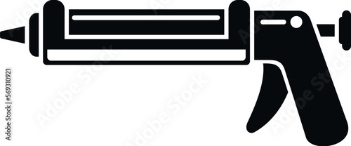 Acrylic silicone caulk gun icon simple vector. Glue silicon. Home construction
