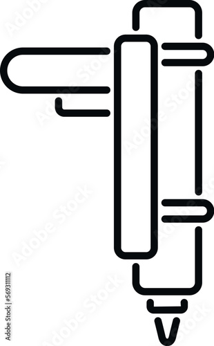 Caulk gun icon outline vector. Glue tube. Construction home