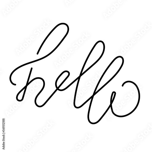 hello icon on white background, vector illustration.