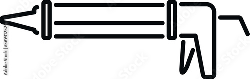 Craft silicone caulk gun icon outline vector. Glue tube. Silicon caulking