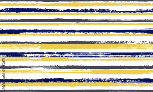 Watercolor freehand irregular stripes vector seamless pattern. Distressed serape ethnic textile